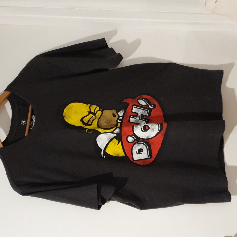 Mens Gray Homer Simpsons Doh Tee Size M - Picture 1 of 4